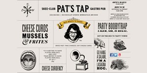 Logo or menu page from Pat's Tap